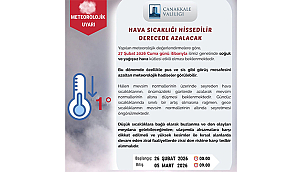 HAVA SICAKLIĞI HİSSEDİLİR DERECEDE AZALACAK