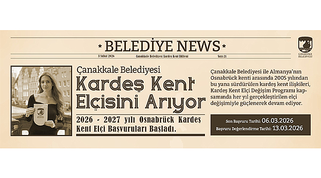 OSNABRÜCK KARDEŞ KENT ELÇİ BAŞVURULARI BAŞLADI