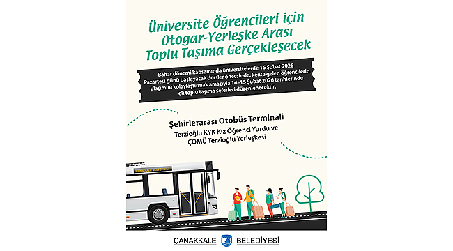 ÜNİVERSİTE ÖĞRENCİLERİ İÇİN OTOGAR-YERLEŞKE ARASI TOPLU TAŞIMA GERÇEKLEŞECEK
