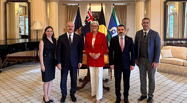 VALİ TORAMAN'DAN AVUSTRALYA GENEL VALİSİ MOSTYN'E ZİYARET