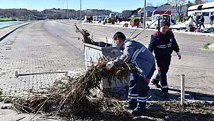 YAĞIŞLARIN ARDINDAN TEMİZLİK ÇALIŞMALARI SÜRÜYOR