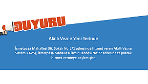 AKILLI VEZNE YENİ YERİNDE
