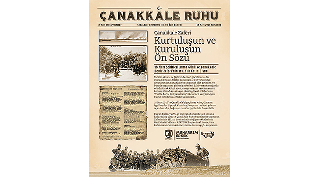 BAŞKAN ERKEK'İN 18 MART ÇANAKKALE ZAFERİ MESAJI 