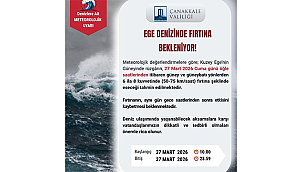 ÇANAKKALE VALİLİĞİ'NDEN FIRTINA UYARISI