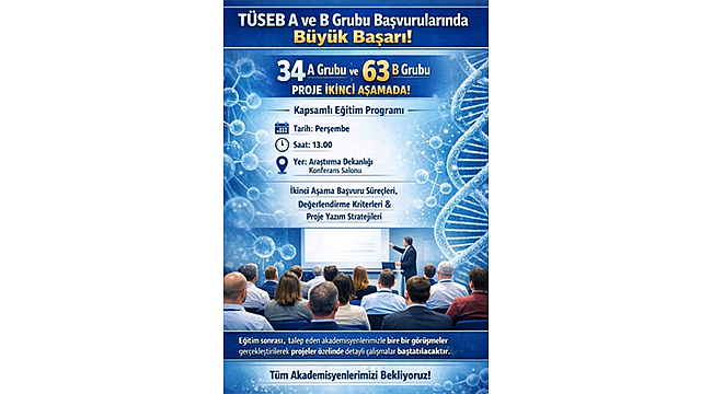 ÇOMÜ'DEN TÜSEB'TE BÜYÜK BAŞARI: 97 PROJE İKİNCİ AŞAMAYA KALDI