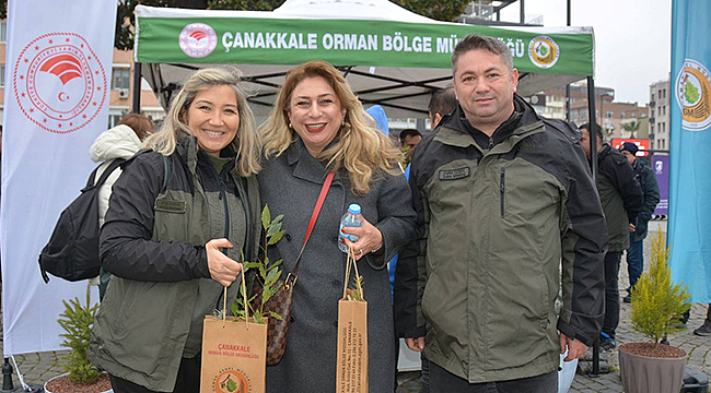 DÜNYA ORMANCILIK GÜNÜ'NDE ÇANAKKALE'DE FİDAN DAĞITIMI YAPILDI