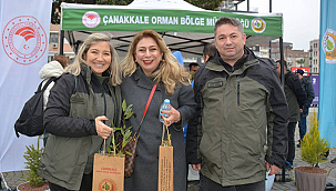 DÜNYA ORMANCILIK GÜNÜ'NDE ÇANAKKALE'DE FİDAN DAĞITIMI YAPILDI