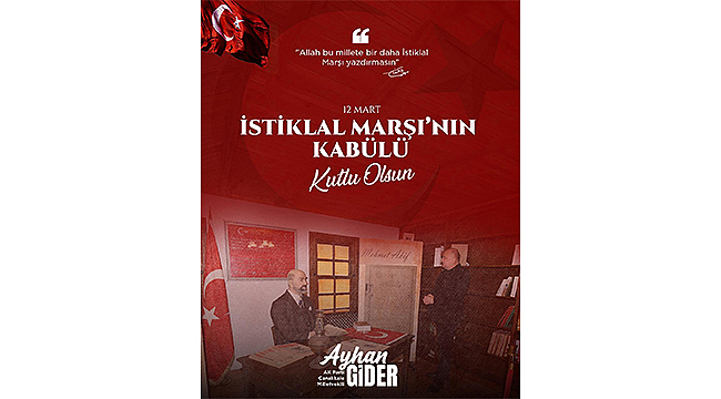 'HAKKIDIR, HAKK'A TAPAN, MİLLETİMİN İSTİKLAL!'
