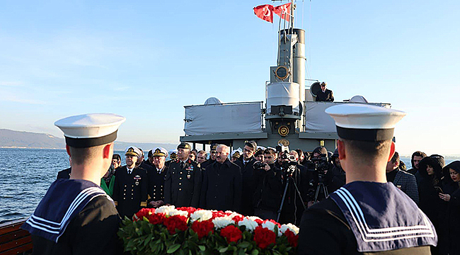 NUSRET MAYIN GEMİSİ'NİN TARİHİ GÖREVİ ÇANAKKALE'DE ANILDI