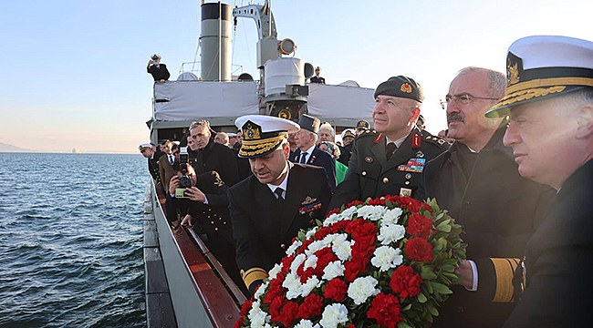 NUSRET MAYIN GEMİSİ'NİN TARİHİ GÖREVİ ÇANAKKALE'DE ANILDI