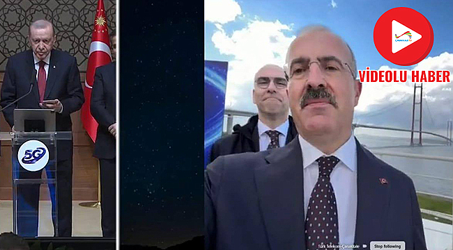 1915 ÇANAKKALE KÖPRÜSÜ'NDEN 5G BAĞLANTISIYLA TARİHİ TÖRENE KATILIM