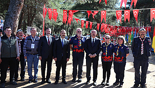 57. ALAY VEFA YÜRÜYÜŞÜ İÇİN GELEN İZCİLER KOCADERE'DE BULUŞTU