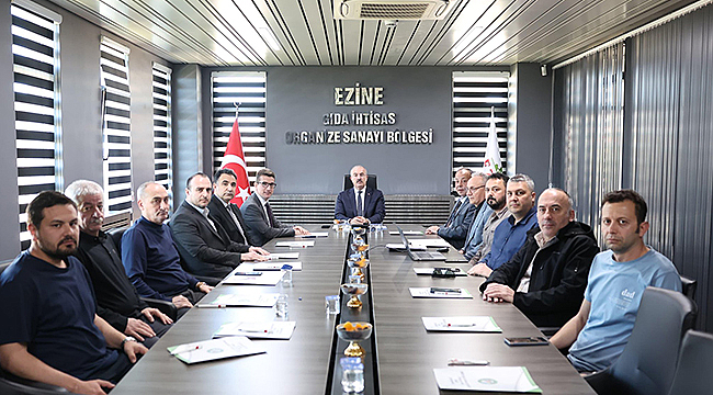 BAŞKAN SEMİZOĞLU, EZİNE GIDA İHTİSAS OSB MÜTEŞEBBİS HEYET TOPLANTISINA KATILDI