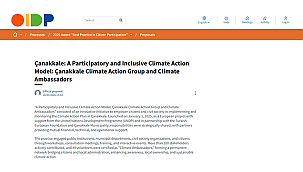 ÇANAKKALE BELEDİYESİ İKLİM ELÇİLERİ PROJESİ ULUSLARARASI OIDP ÖDÜLÜ'NE ADAY