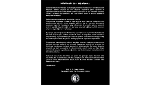 REKTÖR ERENOĞLU'NDAN OKULLARDAKİ SALDIRILARA İLİŞKİN BAŞSAĞLIĞI MESAJI