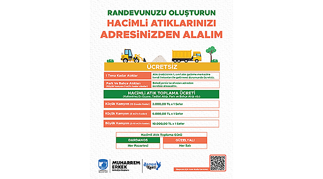 HACİMLİ ATIKLARDA RANDEVULU SİSTEM UYGULAMASI SÜRÜYOR