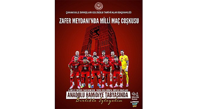 MİLLİ MAÇ HEYECANI ZAFER MEYDANI'NDA DEV EKRANDA