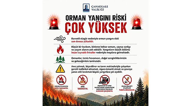 ORMAN YANGINI RİSKİNE KARŞI VATANDAŞLARA UYARI!