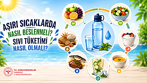 AŞIRI SICAKLARDA BESLENMEYE VE SIVI TÜKETİMİNE DİKKAT!