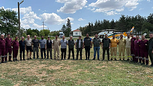 BÖLGE MÜDÜRÜ DEMİRCİ'DEN YANGIN EKİPLERİNE MORAL ZİYARETİ