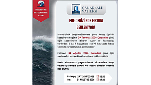 ÇANAKKALE VE EGE DENİZİ İÇİN FIRTINA UYARISI!