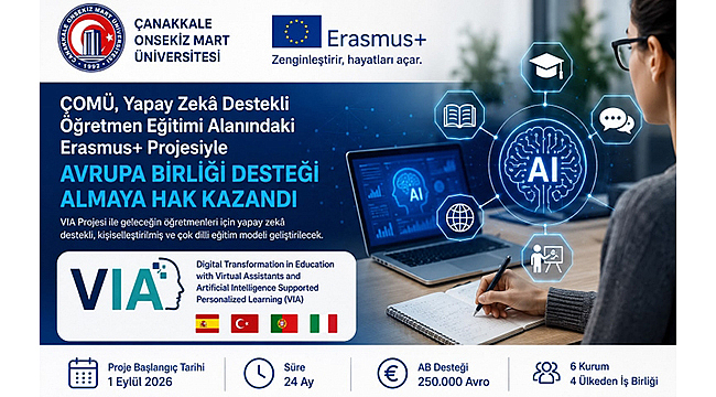 ÇOMÜ'DEN AVRUPA'YA 250 BİN AVROLUK YAPAY ZEKÂ PROJESİ