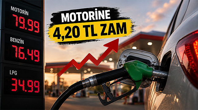 MOTORİNE TEK SEFERDE 4,20 LİRA ZAM GELİYOR