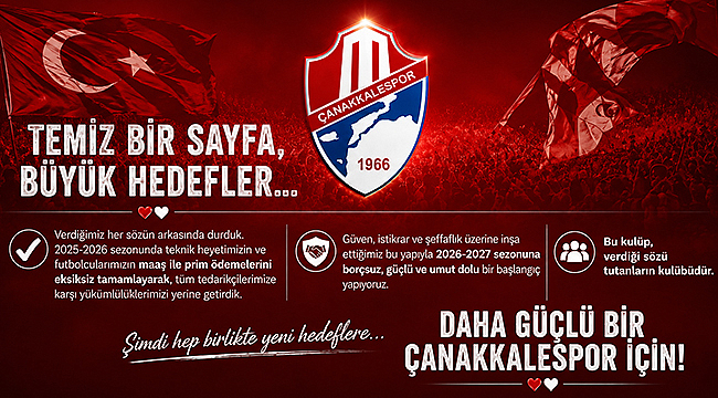 "TEMİZ BİR SAYFA, BÜYÜK HEDEFLER"