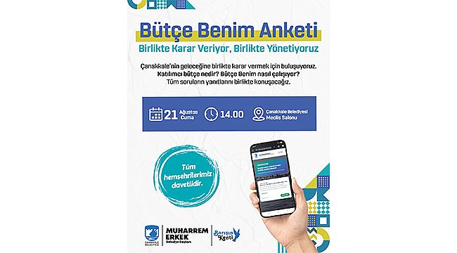 "BÜTÇE BENİM ANKETİ" İÇİN BİLGİLENDİRME TOPLANTISI DÜZENLENECEK