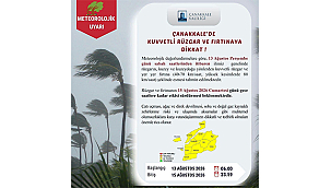 ÇANAKKALE'DE KUVVETLİ RÜZGÂR VE FIRTINA UYARISI!
