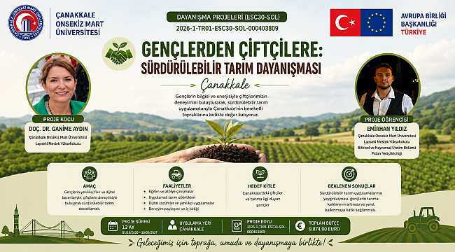 ÇOMÜ'DEN SÜRDÜRÜLEBİLİR TARIMA GENÇLİK DOKUNUŞU
