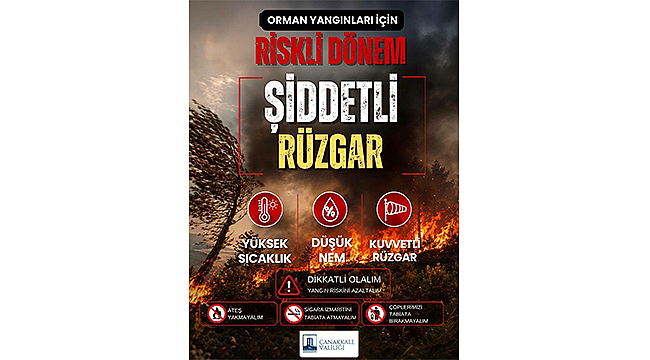 DİKKAT! ORMAN YANGINI RİSKİ ÇOK YÜKSEK!