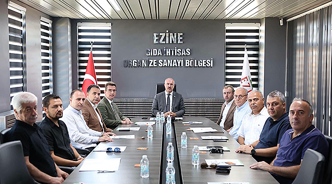 EZİNE GIDA İHTİSAS OSB'DE MÜTEŞEBBİS HEYET TOPLANTISI