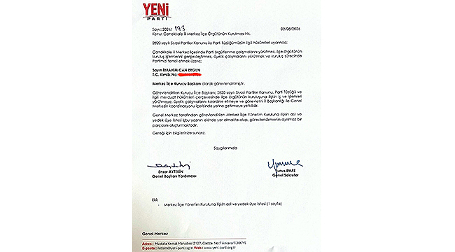 İBRAHİM CAN ERGUN: "ÇANAKKALE'DE YENİ BİR BAŞLANGICIN İLK ADIMINI ATIYORUZ"