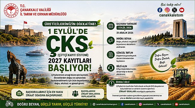2027 ÜRETİM YILI ÇKS BAŞVURULARI BAŞLADI