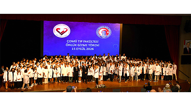 ÇOMÜ TIP FAKÜLTESİNDE ÖNLÜK GİYME TÖRENİ GERÇEKLEŞTİRİLDİ