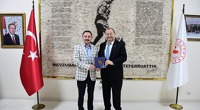 ŞADAN DOĞAN'DAN KAYMAKAM KAYABAŞI'NA BİGA FUARI DAVETİ
