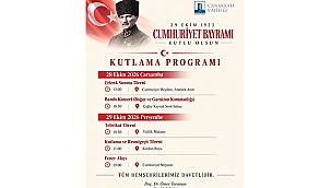 ÇANAKKALE'DE 29 EKİM CUMHURİYET BAYRAMI PROGRAMI