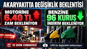 MOTORİNE 6,40 LİRA ZAM, BENZİNE İNDİRİM BEKLENİYOR