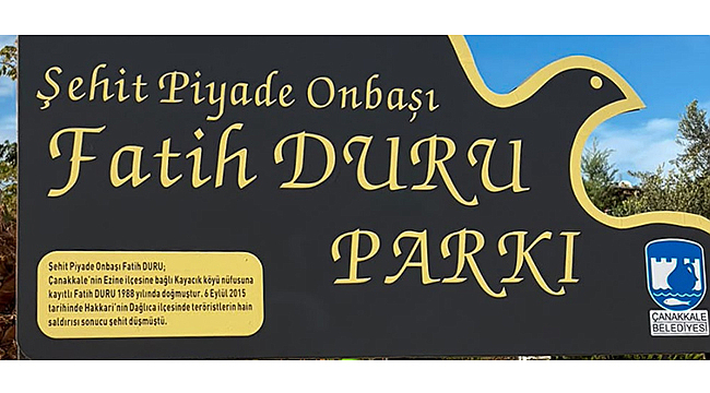 Şehitlerin Adını Taşıyan Parkların Tabelaları Yenilendi