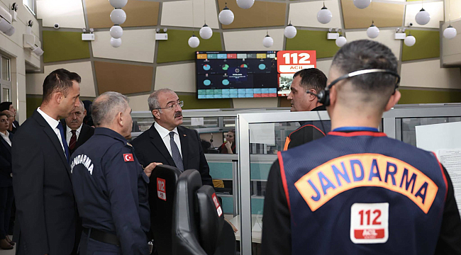 VALİ TORAMAN'DAN 112 ACİL ÇAĞRI MERKEZİNE ZİYARET